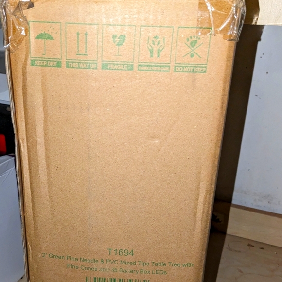 2ft. Pre-Lit Frosted Pine Artificial Christmas Tree with Pinecones - Picture 7 of 9